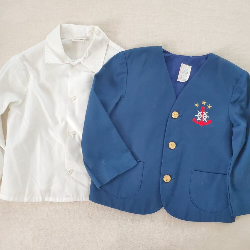 Vintage Sailor Blazer + Buttondown Bundle 2t/3t